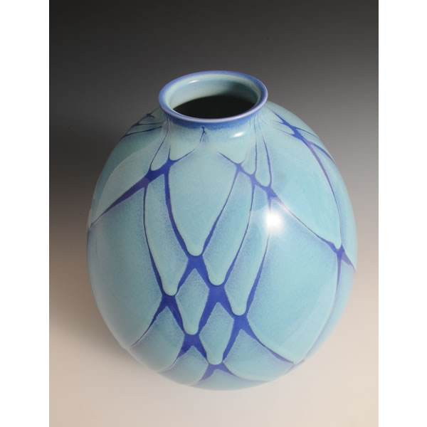 AIZOME KABIN (Flower Vase with Indigo-glazed dyeing) Arita ware