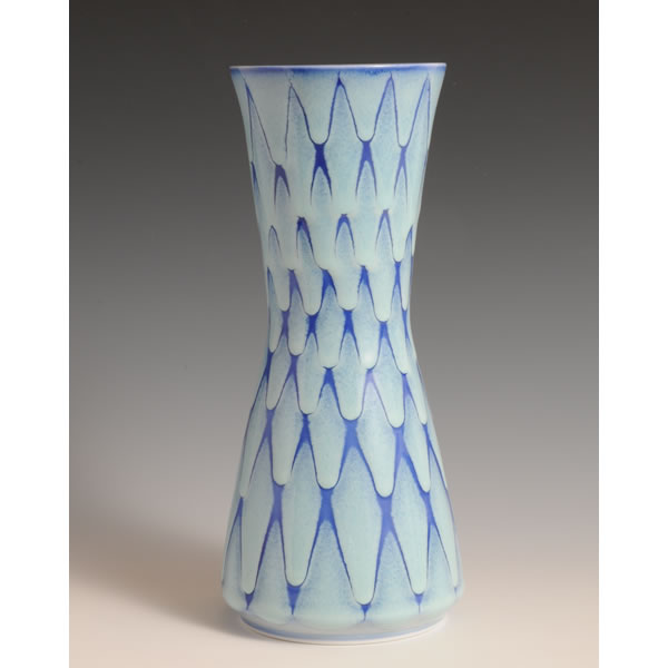 AIZOME AMIMEHANAIKE (Flower Vase with Indigo-glazed dyeing) Arita ware