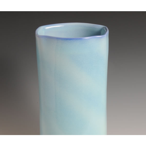 AIZOME KADOKUCHI HANAIRE (Flower Vase with Indigo-glazed dyeing) Arita ware