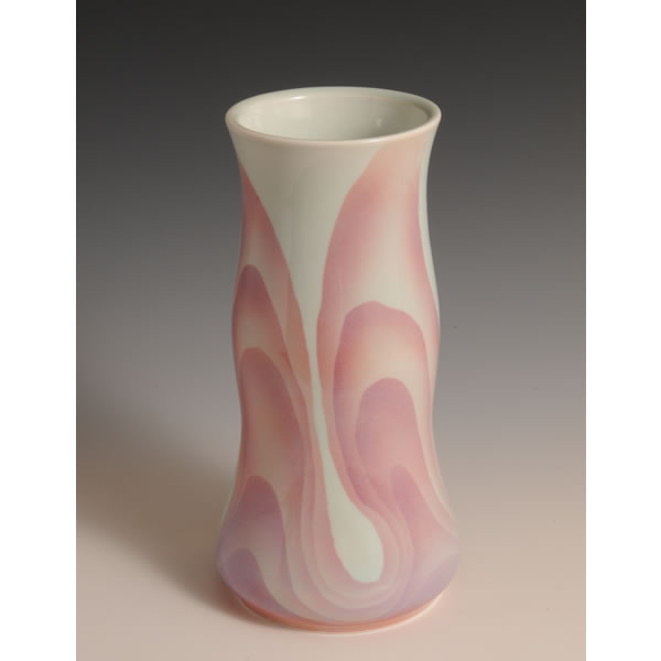 BENIZOME HANAIKE HONO (Flower Vase with Crimson-glazed dyeing) Arita ware