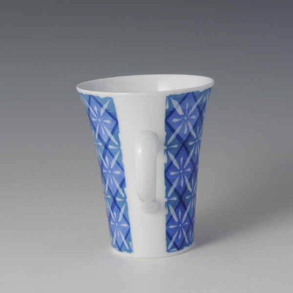 WASHIZOME HISHIMON MUGCUP (Mug with Diamond design) Arita ware