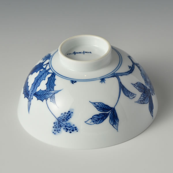 SOMETSUKE MESHIWAN (Bowl in underglaze blue B) Arita ware