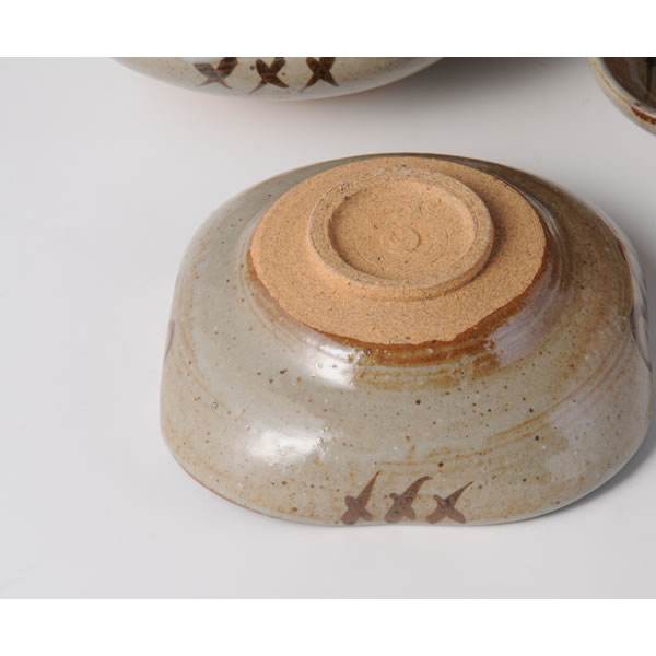 EGARATSU SHIHOSHI KOBACHISOROE (Decorated Karatsu Square Bowls with brush) Karatsu ware