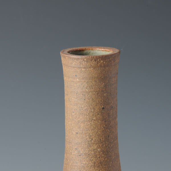 KARATSUYAKISHIME HANAIRE (High-fired unglazed Flower Vase C) Karatsu ware