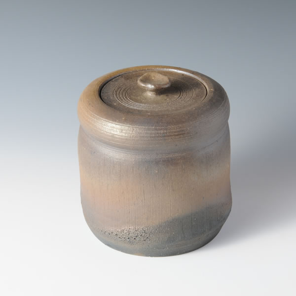 KARATSUYAKISHIME MIZUSASHI (High-fired unglazed Fresh-water Jar) Karatsu ware