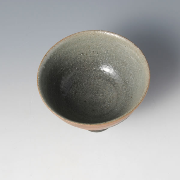 KARATSU YAKISHIME BAJOHAI (High-fired unglazed Karatsu Stem Cup) Karatsu ware