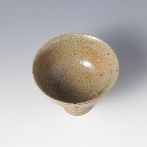 KARATSU HAIYU BAJOHAI (Stem Cup with Ash glaze) Karatsu ware