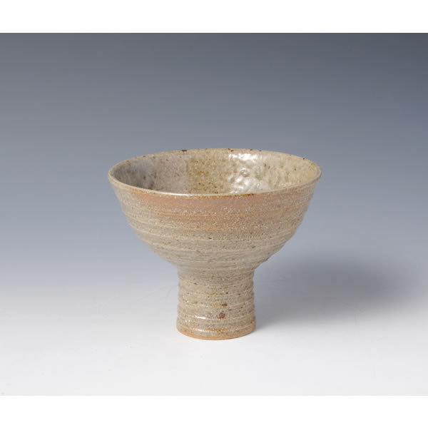 KARATSU HAIYU BAJOHAI (Stem Cup with Ash glaze) Karatsu ware