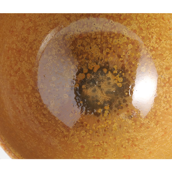 KARATSU KINSHAYU CHAWAN (Tea Bowl with Golden Crystal glaze) Karatsu ware