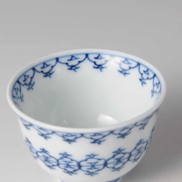 RINBO HAI DAIZARATSUKI (Cup with dish) Mikawachi ware