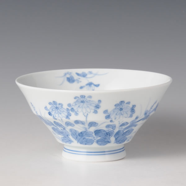 KIKUHAGI MEOTOCHAWAN (A pair of Bowls with Bush clover design) Mikawachi ware
