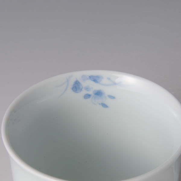 KIKUHAGI MAGCUP (Mug with Bush clover design) Mikawachi ware
