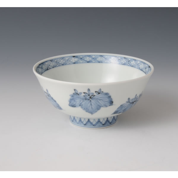 SOMETSUKE KIRIMON MESHIWAN (Bowl with Paulownia design in underglaze blue) Arita ware