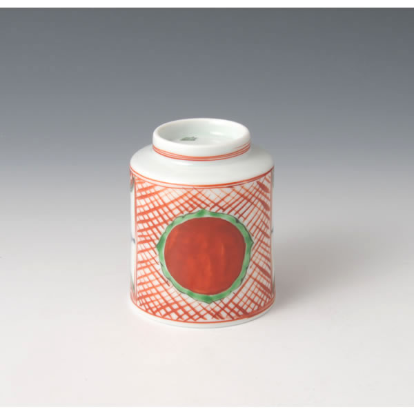 GOSUAKAE AKADAMAMON YUNOMI (Teacup with Red Ball design in overglaze red enamel) Arita ware