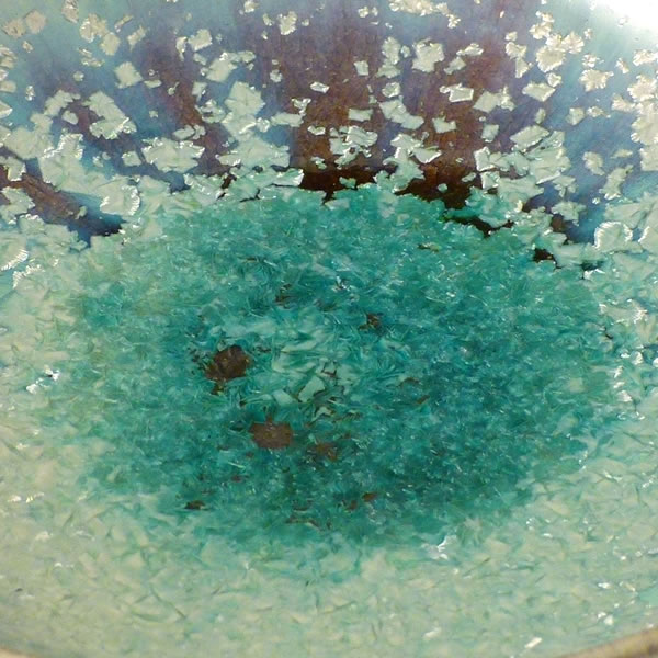 HARUGINGA FUKAZARA (Deep Plate with Spring Galaxy glaze)