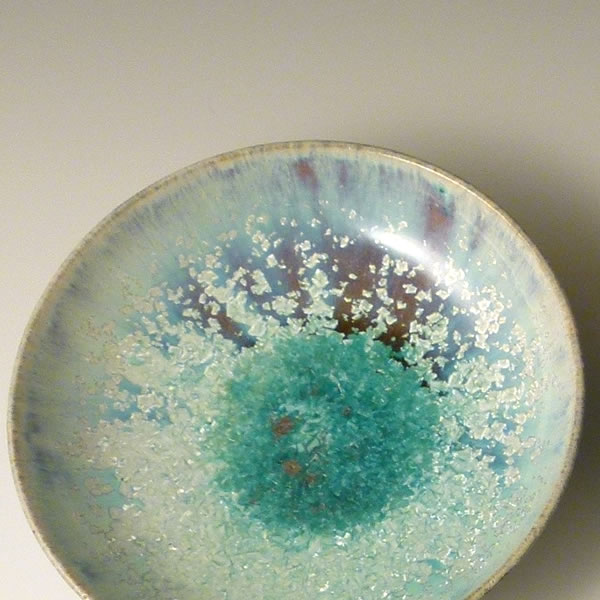 HARUGINGA FUKAZARA (Deep Plate with Spring Galaxy glaze)