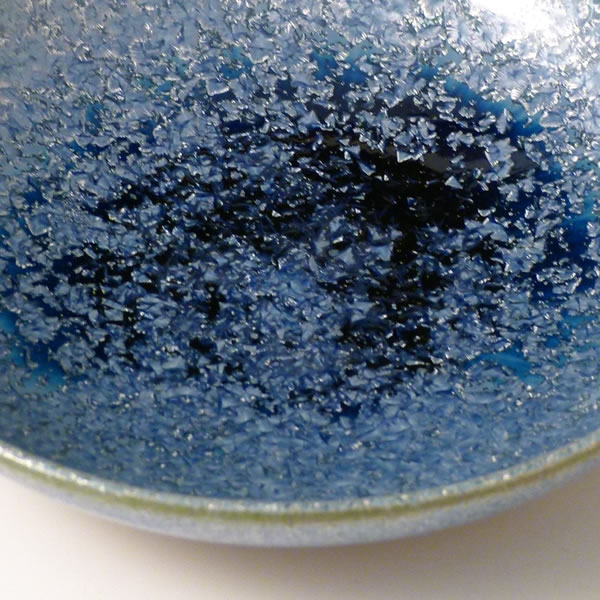 NATSUGINGA FUKAZARA (Deep Plate with Summer Galaxy glaze)