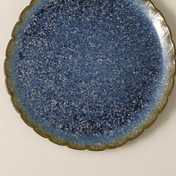 NATSUGINGA CAKEZARA (Plate with Summer Galaxy glaze)