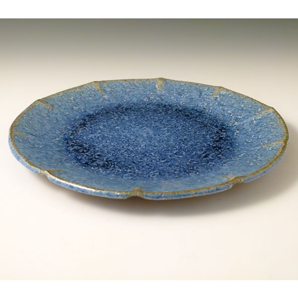 NATSUGINGA HIMAWARIZARA (Medium-sized Plate with Summer Galaxy glaze)