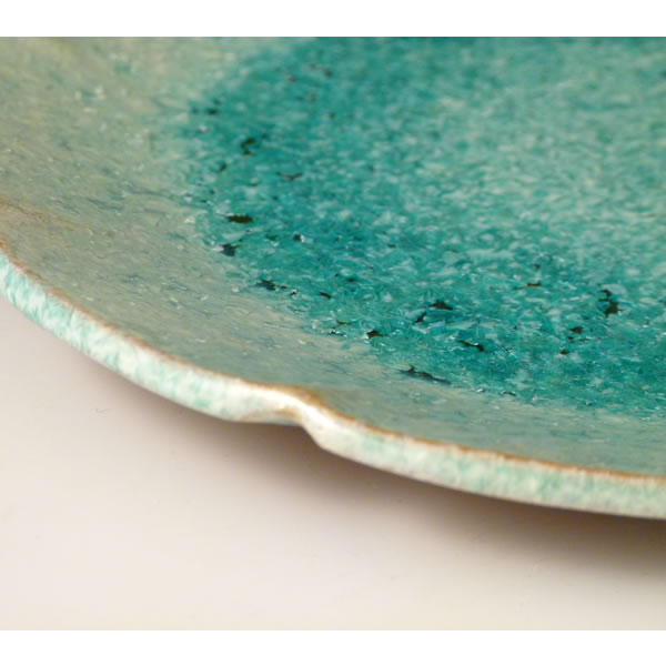 HARUGINGA HIMAWARIZARA (Medium-sized Plate with Spring Galaxy glaze)