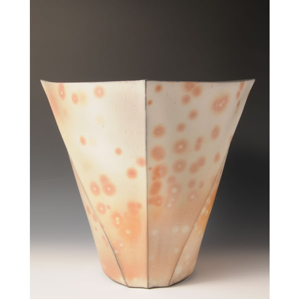 ENYOSAI KAKI (Flower Vase with Salt Kiln decoration) Takeo ware