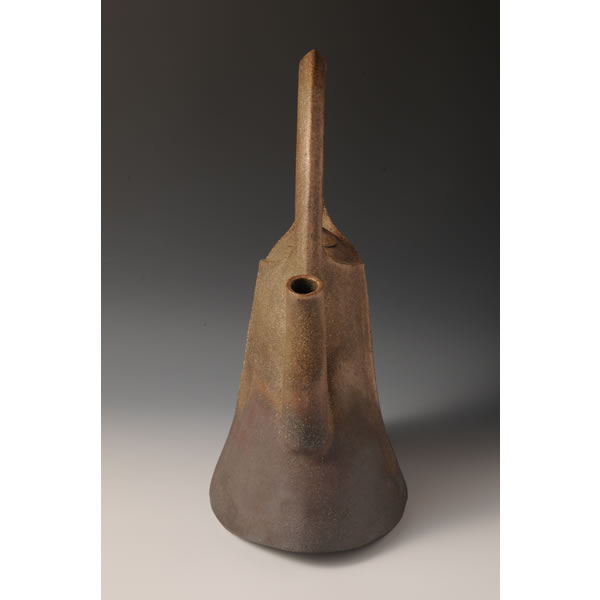 YAKISHIMEDOBINGATA KAKI (High-fired unglazed Teapot-shaped Flower Vase A) Takeo ware