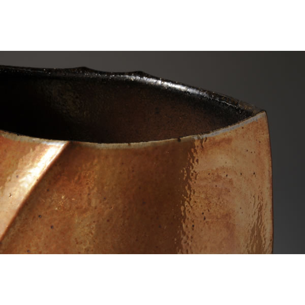 ENYUKOSAI KAKI  (Flower Vase with Salt glaze luster B) Takeo ware