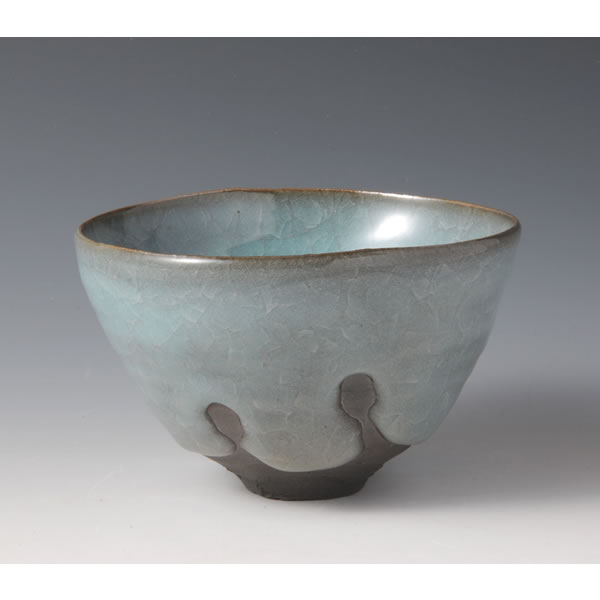 SEIJI YOHEN CHAWAN (Tea Bowl with Kiln Effects and Celadon glaze B) Kyoto ware