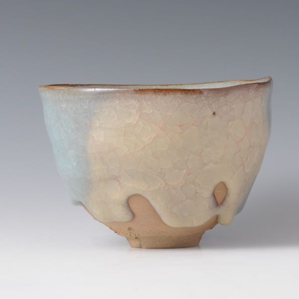 SEIJI YOHEN CHAWAN (Tea Bowl with Kiln Effects and Celadon glaze Ｄ) Kyoto ware