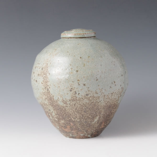 HAIYU KAZARI TSUBO (Jar with Ash glaze) Kyoto ware