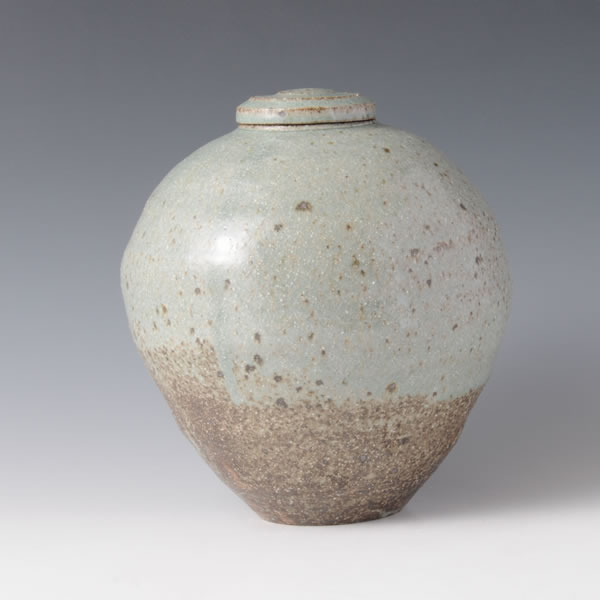 HAIYU KAZARI TSUBO (Jar with Ash glaze) Kyoto ware