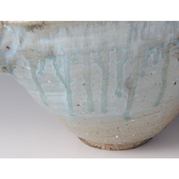HAIYUSAI KAKEWAKE KATAKUCHI (Spouted Bowl in different colors with Ash glaze decoration) Kyoto ware