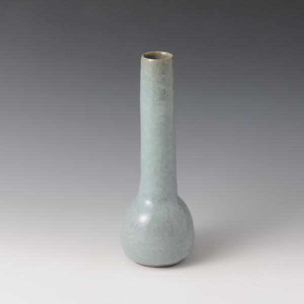 SEIJI ICHIRINIKE (Single Flower Vase with Celadon glaze) Kyoto ware