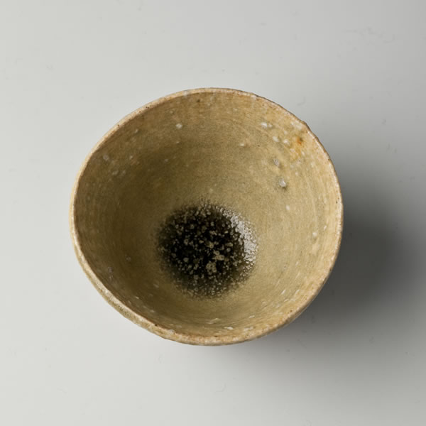 KISETO GUINOMI (Yellow Seto Sake Cup) Kyoto ware