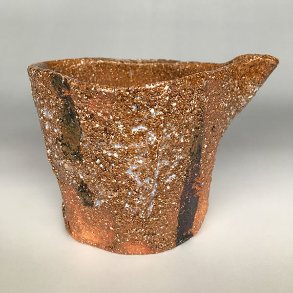 HAIYU KATAKUCHI (Spouted Bowl with Ash glaze decoration)