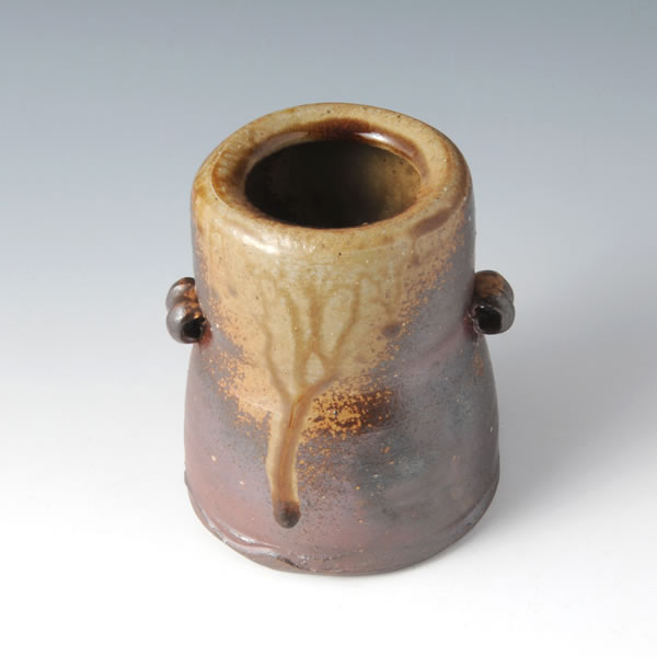 MIMITSUKI HANAIRE  (Flower Vase with Handles F) Bizen ware