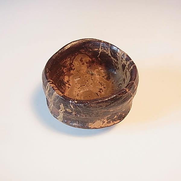 YUDASUKI GUINOMI (Sake Cup with Glazed Fire Marks D) Bizen ware