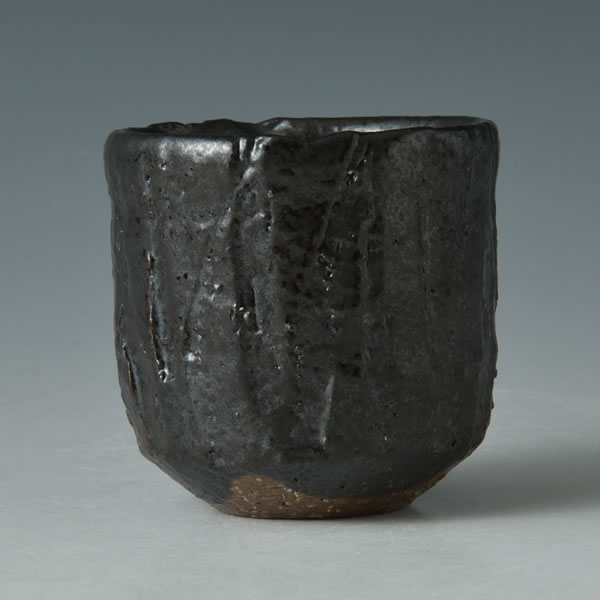 HAGI KURO GUINOMI (Black Sake Cup G) Hagi ware