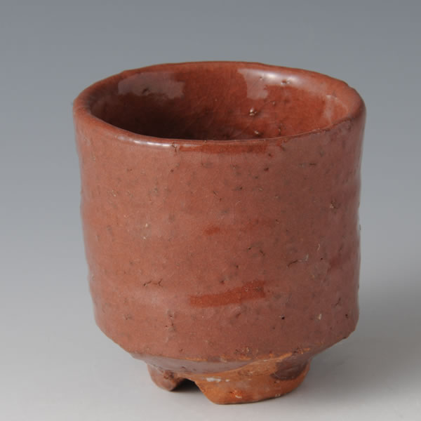 BENIHAGI GUINOMI (Crimson-colored Hagi ware Sake Cup C) Hagi ware