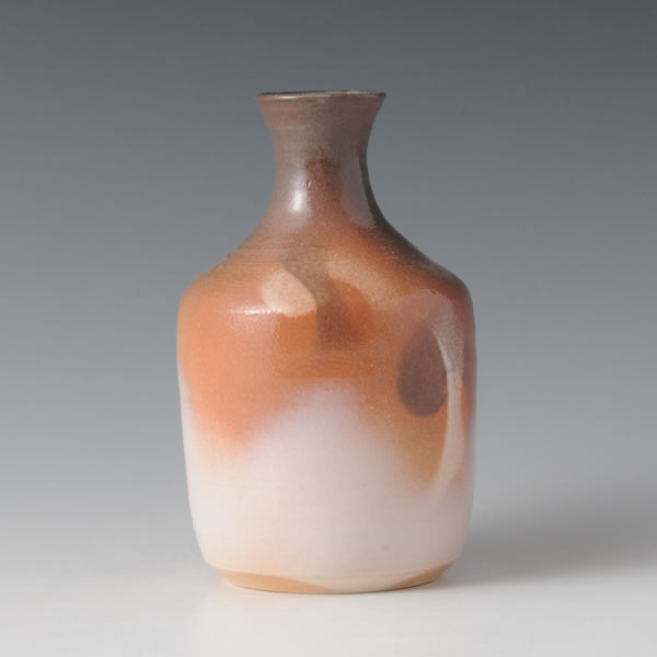 ENSAI TOKKURI (Sake Bottle with Flame Mark decoration) Hagi ware