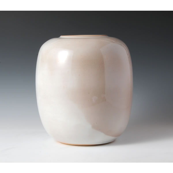HAKUYUYOHEN TSUBO (Jar with White glaze and Kiln Effects A) Hagi ware