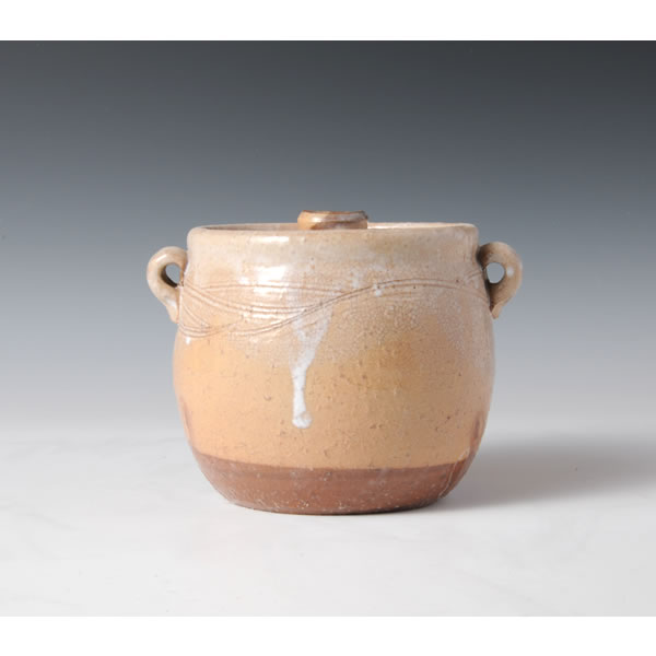 MIMITSUKI MIZUSASHI (Fresh-water Jar with Handles) Hagi ware