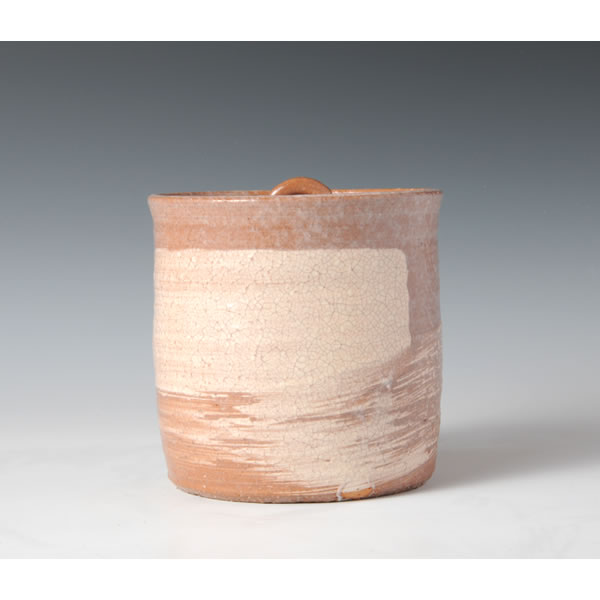 HAKEME MIZUSASHI (Fresh-water Jar with Brush Marks) Hagi ware