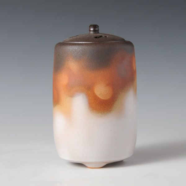 ENSAI KORO (Incense Burner with Flame Mark decoration A) Hagi ware