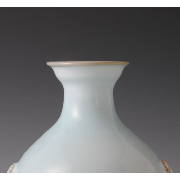 TANSEIYU HANAIRE  (Flower Vase with Pale Blue glaze G) Hagi ware