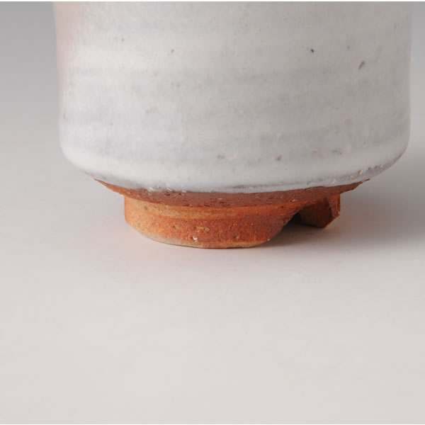 HAKUYU YOHEN GUINOMI (Sake Cup with White glaze and Kiln Effects E) Hagi ware