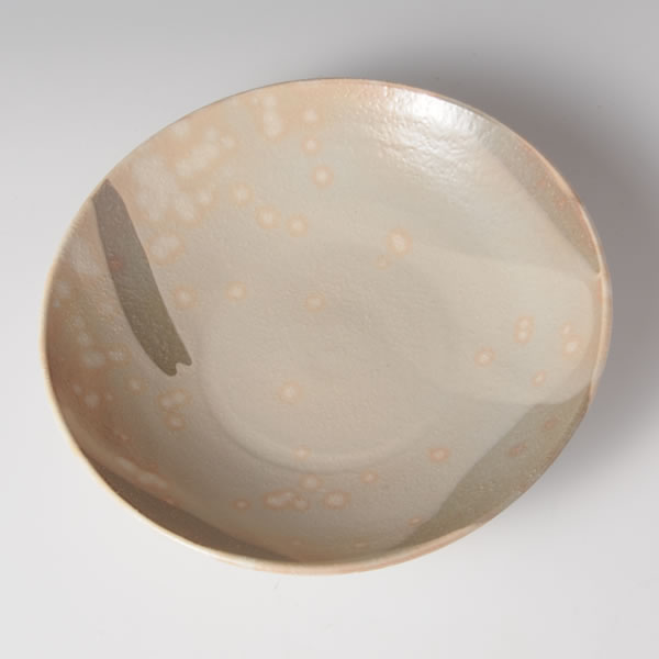 KOHIKI ZARA (Plate with White Slip glaze A) Hagi ware