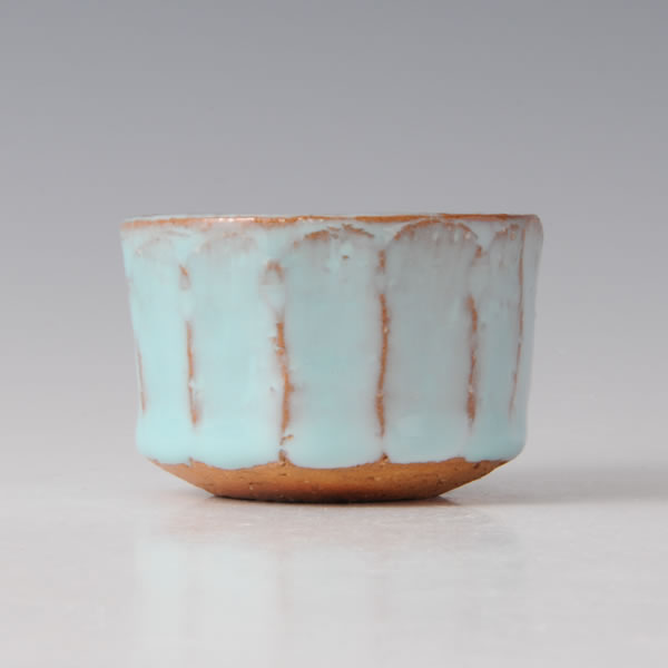 TANSEIYU GUINOMI (Sake Cup with Pale Blue Glaze I)
