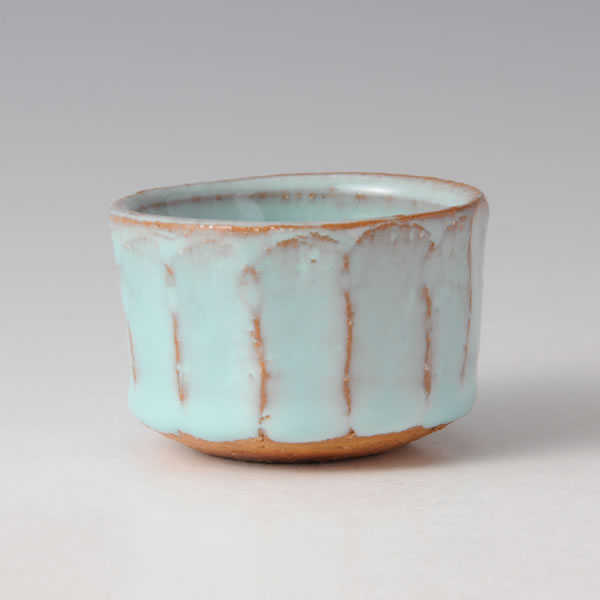 TANSEIYU GUINOMI (Sake Cup with Pale Blue Glaze I)