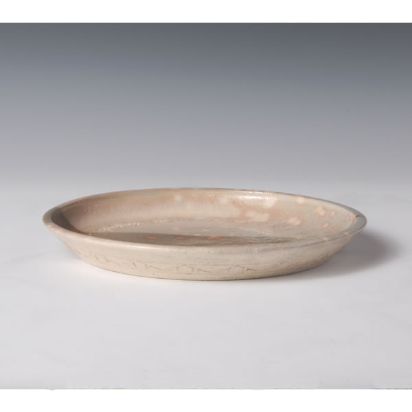 KOHIKI ZARA (Plate with White Slip glaze B) Hagi ware